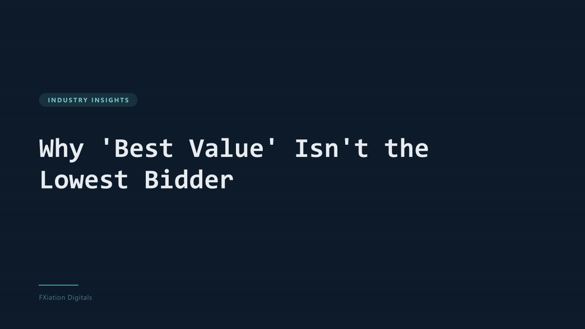 Why 'Best Value' Isn't the Lowest Bidder