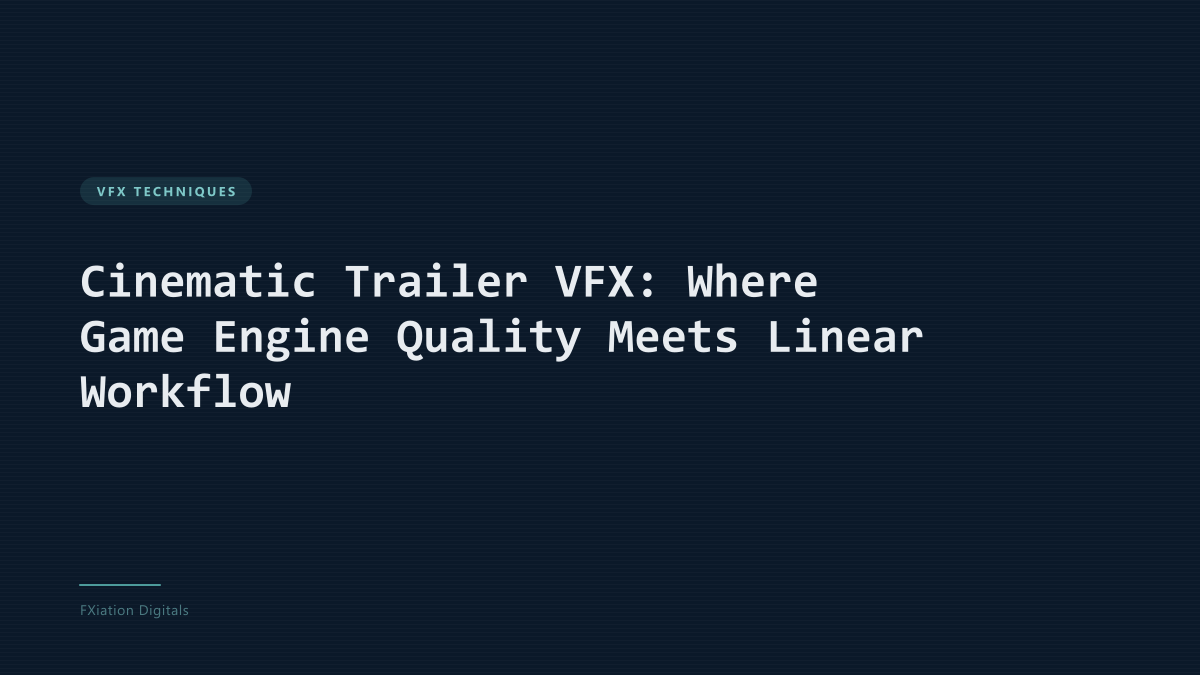 Cinematic Trailer VFX: Where Game Engine Quality Meets Linear Workflow