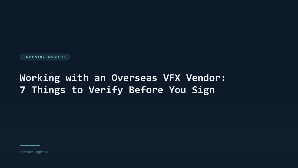 Working with an Overseas VFX Vendor: 7 Things to Verify Before You Sign