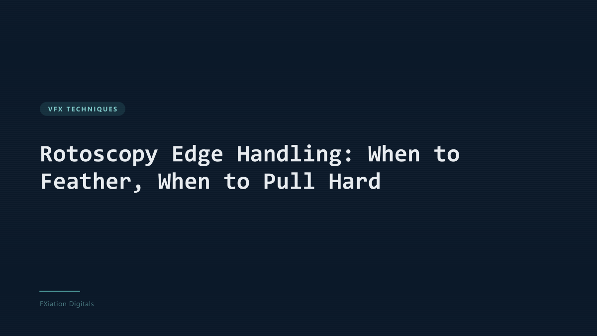 Rotoscopy Edge Handling: When to Feather, When to Pull Hard