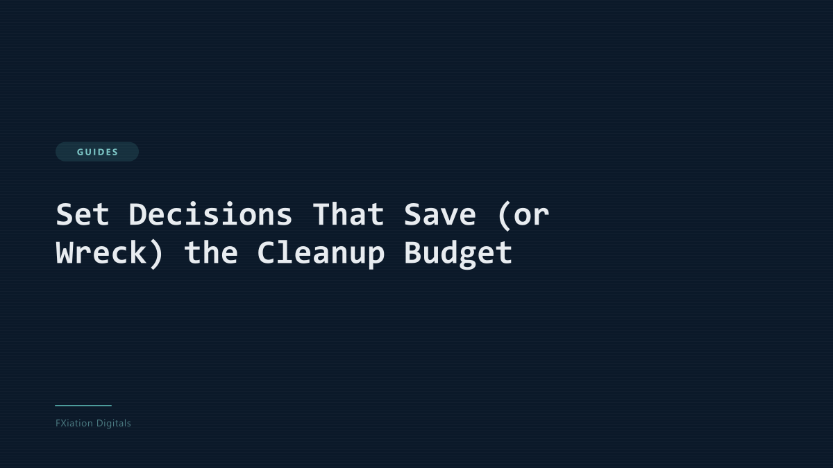Set Decisions That Save (or Wreck) the Cleanup Budget