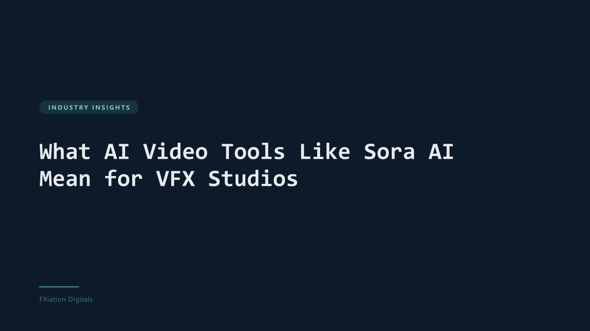 What AI Video Tools Like Sora AI Mean for VFX Studios